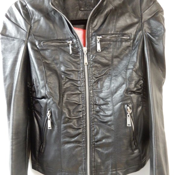 Faux leather motorcyle style jacket - Picture 1 of 13